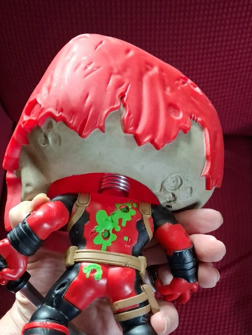 Deadpool Fynko Pop Red and Black Zombie-Style Action Figure with Sword